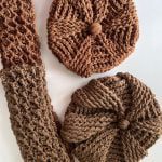 کلاه شالگردن دستبافت طرح درشت