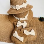 ست کیف و کلاه پاپیونی بچگانه