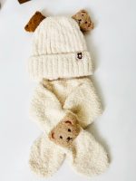 کلاه و شالگردن تدی برجسته بچگانه - Image 6