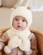 کلاه و شالگردن بوکله دکمه ای بچگانه - Image 2