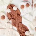 کلاه و شالگردن بوکله دکمه ای بچگانه