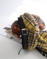 برت چهارخونه لبه چرمي - Image 4