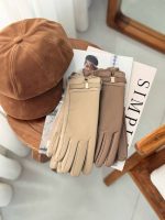 دستکش چرم و جیر سگک دار زنانه - Image 5