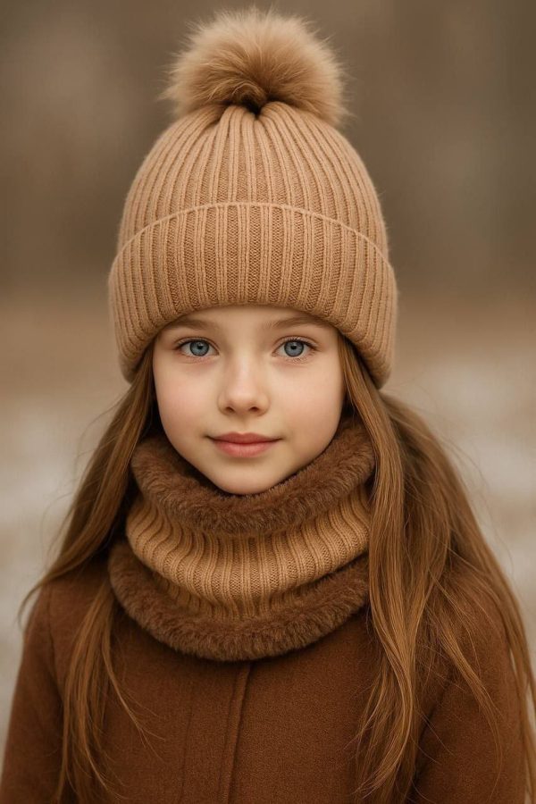 کلاه و شال رینگی ساده تینیجری - Image 1