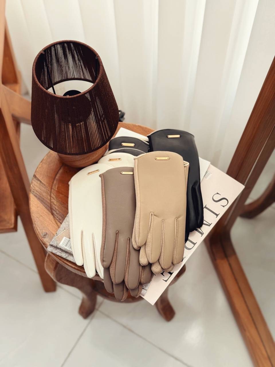 IMG_5009 دستکش چرم و جیر زنانه - Image 1
