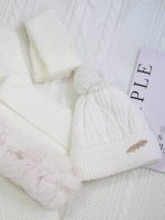 کلاه شال دور خز قلب - Image 6