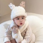 کلاه و شالگردن بوکله خرگوش بچگانه - Image 7