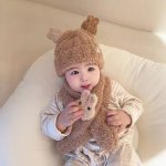 کلاه و شالگردن بوکله خرگوش بچگانه - Image 6