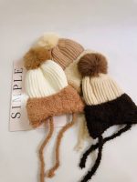 کلاه بافت لبه موهر بچگانه