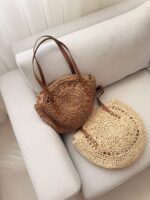 کیف رافیا دسته چرمی - Image 4